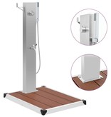 VidaXL Buitendouche met bak HKC roestvrij staal