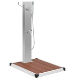 VidaXL Buitendouche met bak HKC roestvrij staal