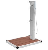 VidaXL Buitendouche met bak HKC roestvrij staal