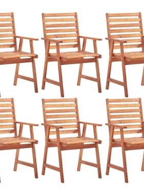 VidaXL Tuinstoelen 6 st massief acaciahout