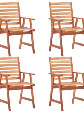 VidaXL Tuinstoelen 4 st massief acaciahout
