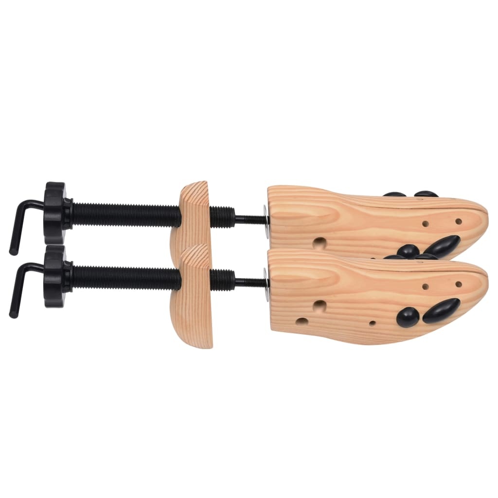VidaXL Schoenspanners 2 paar maat 41-46 massief grenenhout