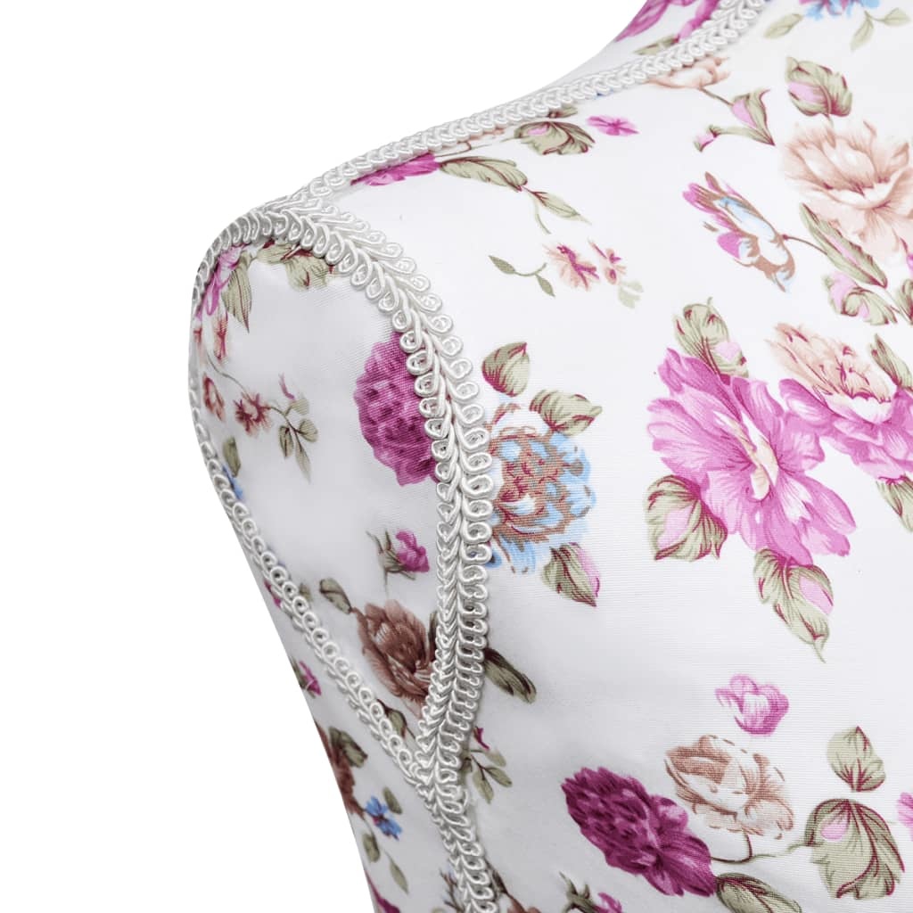 vidaXL Etalagepop torso vrouw katoen wit met rozenprint