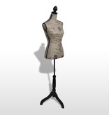 VidaXL Etalagepop torso vrouw jute bruinzwart