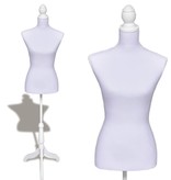 vidaXL Vrouwen torso etalagepop wit