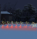 vidaXL Kerstverlichting 6 rendieren en slee 2160 LED's XXL 7 m