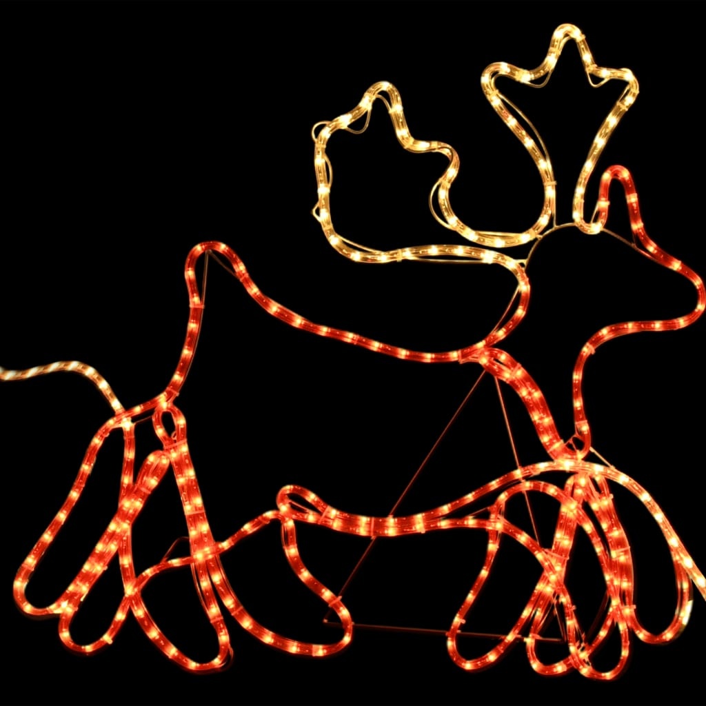 VidaXL Kerstverlichting 6 rendieren en slee 2160 LED's XXL 7 m