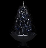 VidaXL Kerstboom sneeuwend met paraplubasis 170 cm PVC zwart