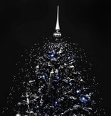 VidaXL Kerstboom sneeuwend met paraplubasis 170 cm PVC zwart