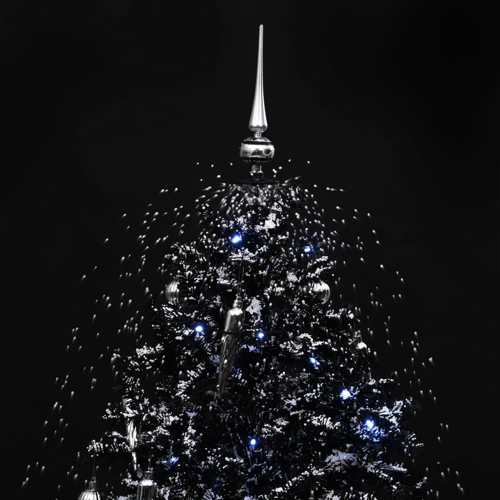 VidaXL Kerstboom sneeuwend met paraplubasis 170 cm PVC zwart