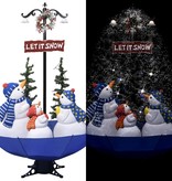 vidaXL Kerstboom sneeuwend met paraplubasis 170 cm PVC blauw