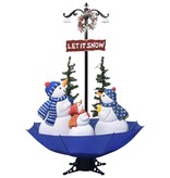 vidaXL Kerstboom sneeuwend met paraplubasis 170 cm PVC blauw