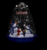 VidaXL Kerstboom sneeuwend met paraplubasis 170 cm PVC blauw