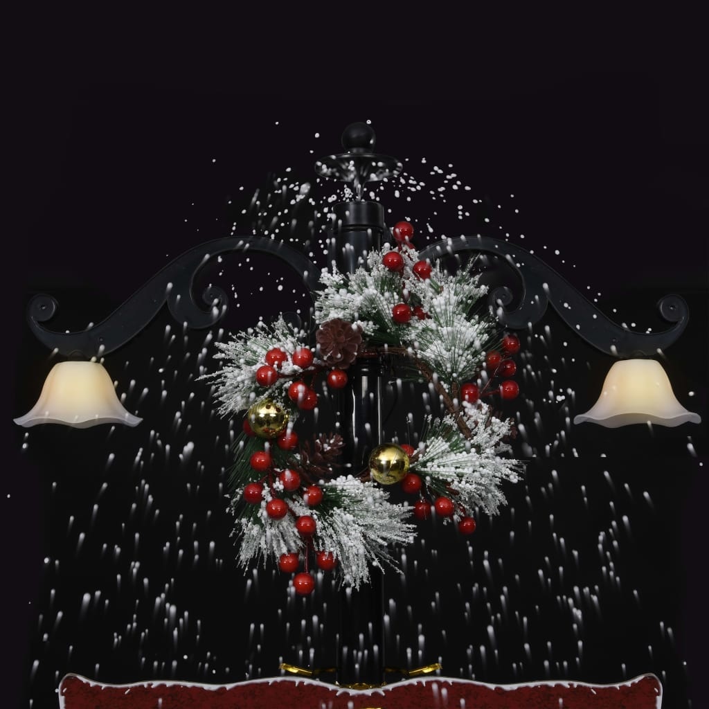 VidaXL Kerstboom sneeuwend met paraplubasis 170 cm PVC blauw