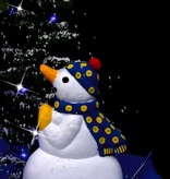 VidaXL Kerstboom sneeuwend met paraplubasis 170 cm PVC blauw