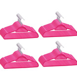 vidaXL 100-delige Kledinghangerset anti-slip fluweel roze