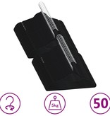 VidaXL 50-delige Kledinghangerset anti-slip fluweel zwart