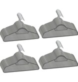 VidaXL 100-delige Kledinghangerset anti-slip fluweel grijs