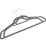 VidaXL 100-delige Kledinghangerset anti-slip fluweel grijs