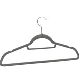 VidaXL 100-delige Kledinghangerset anti-slip fluweel grijs