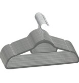 VidaXL 20-delige Kledinghangerset anti-slip fluweel grijs