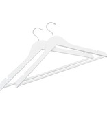 VidaXL 100-delige Kledinghangerset anti-slip hardhout wit