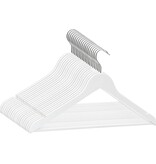 VidaXL 20-delige Kledinghangerset anti-slip hardhout wit