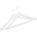 VidaXL 20-delige Kledinghangerset anti-slip hardhout wit