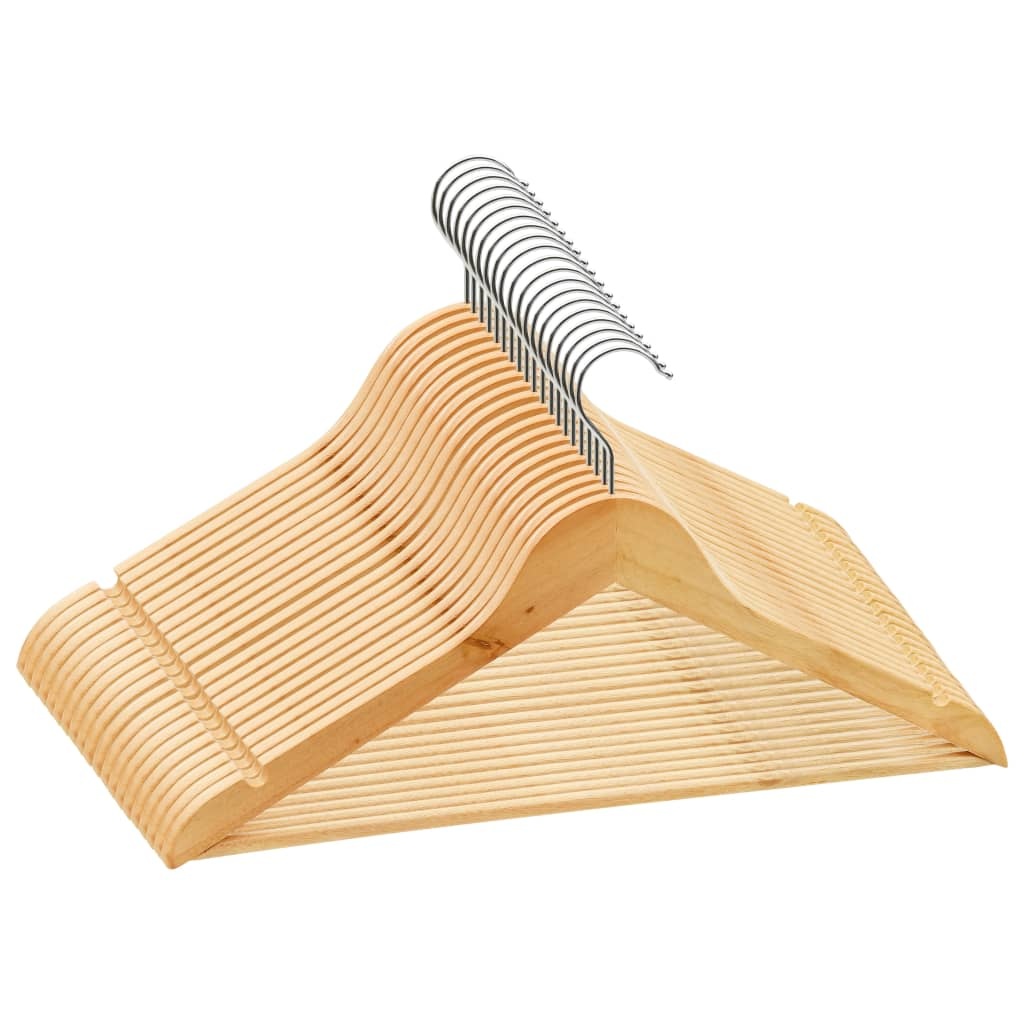 VidaXL 20-delige Kledinghangerset anti-slip hardhout