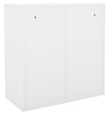 vidaXL Lockerkast 90x45x92,5 cm staal lichtgrijs en groen