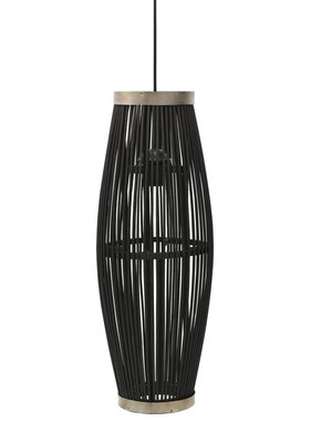 vidaXL Hanglamp ovaal 40 W E27 27x68 cm wilgen zwart