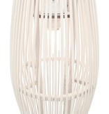 vidaXL Hanglamp ovaal 40 W E27 23x55 cm wilgen wit