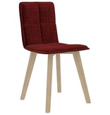 VidaXL Eetkamerstoelen 4 st stof wijnrood
