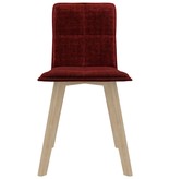 VidaXL Eetkamerstoelen 4 st stof wijnrood