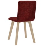 VidaXL Eetkamerstoelen 4 st stof wijnrood
