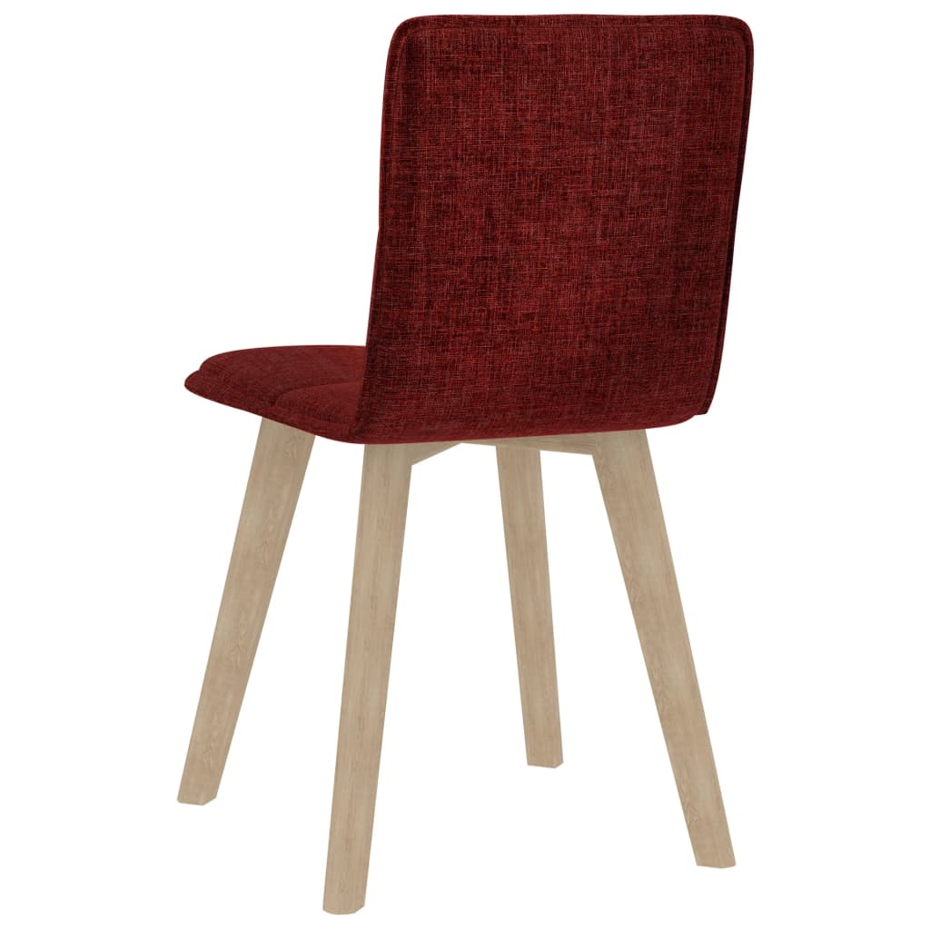 VidaXL Eetkamerstoelen 4 st stof wijnrood