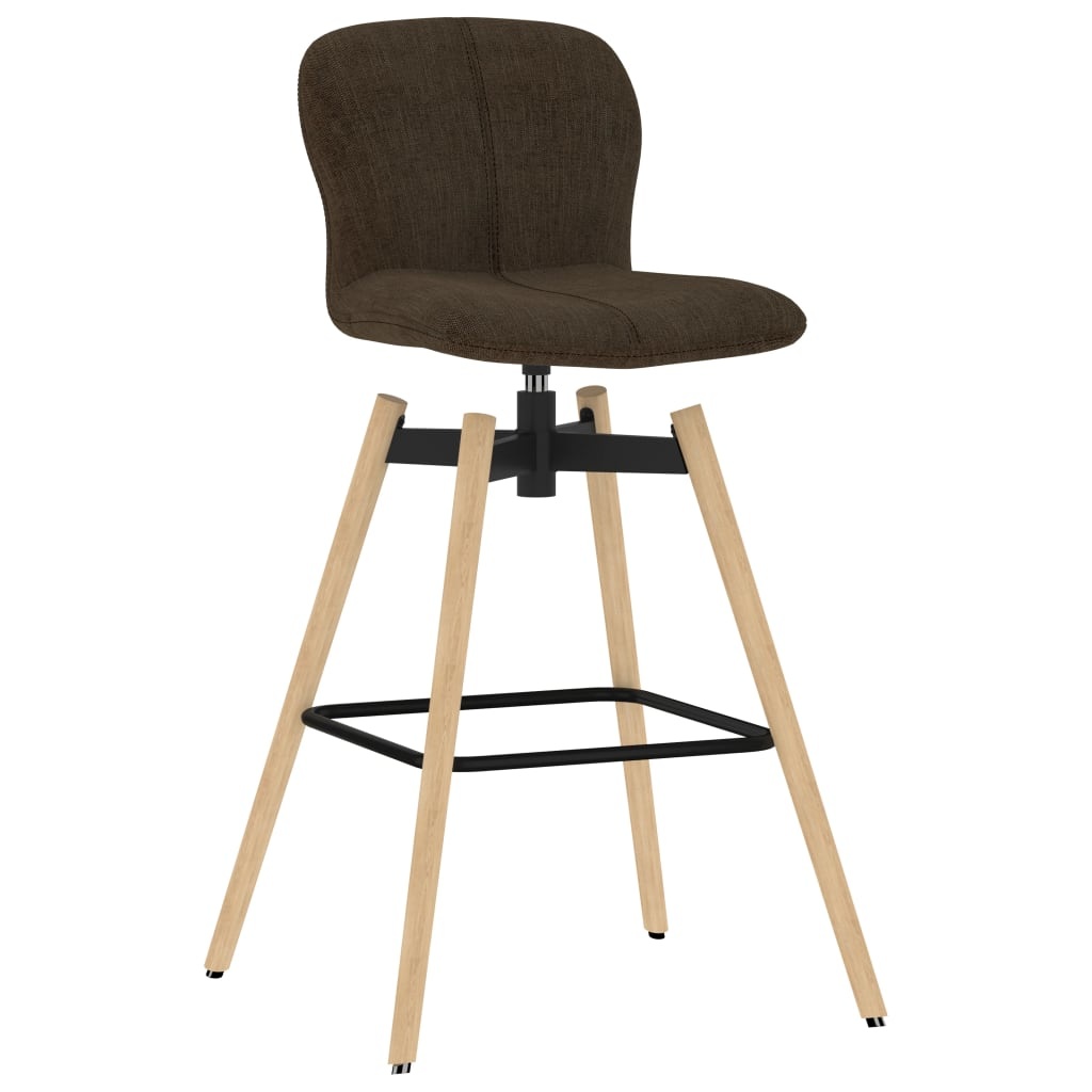 VidaXL Barstoelen draaibaar 2 st stof bruin