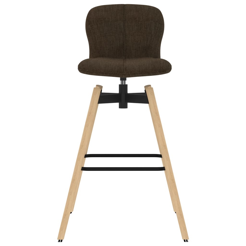 VidaXL Barstoelen draaibaar 2 st stof bruin