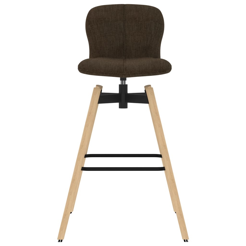 vidaXL Barstoelen draaibaar 2 st stof bruin