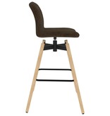VidaXL Barstoelen draaibaar 2 st stof bruin