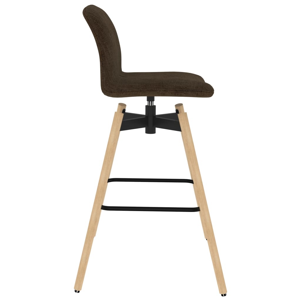 VidaXL Barstoelen draaibaar 2 st stof bruin
