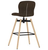 vidaXL Barstoelen draaibaar 2 st stof bruin