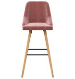 VidaXL Barstoelen 2 st fluweel roze