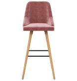 vidaXL Barstoelen 2 st fluweel roze