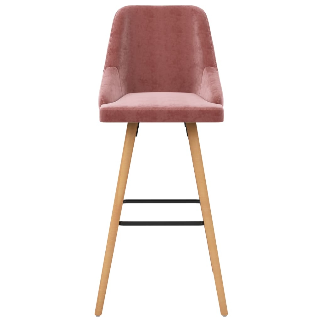 VidaXL Barstoelen 2 st fluweel roze