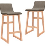 VidaXL Barstoelen 2 st stof taupe