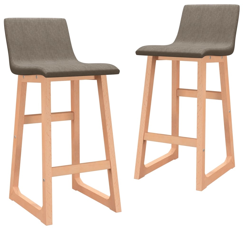 vidaXL Barstoelen 2 st stof taupe