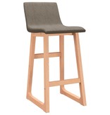 VidaXL Barstoelen 2 st stof taupe