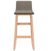 VidaXL Barstoelen 2 st stof taupe