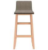 vidaXL Barstoelen 2 st stof taupe